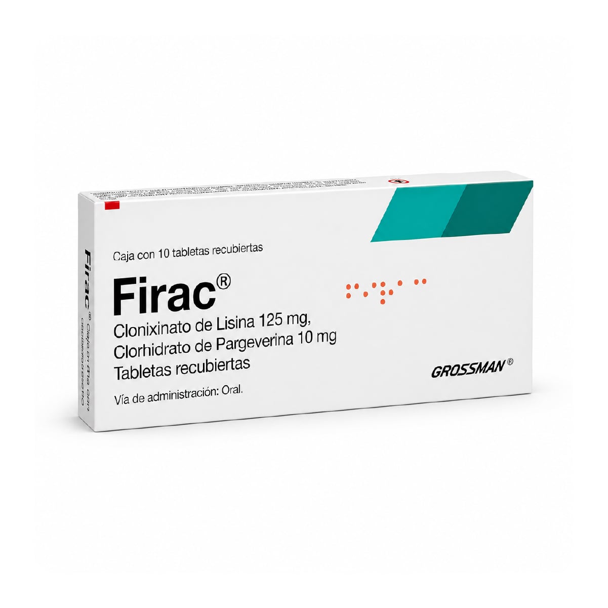 FIRAC (CLONIXINATO DE LISINA + CLORHIDRATO DE PARGEVERINA) 125MG + 10MG CAJA X 10 TAB