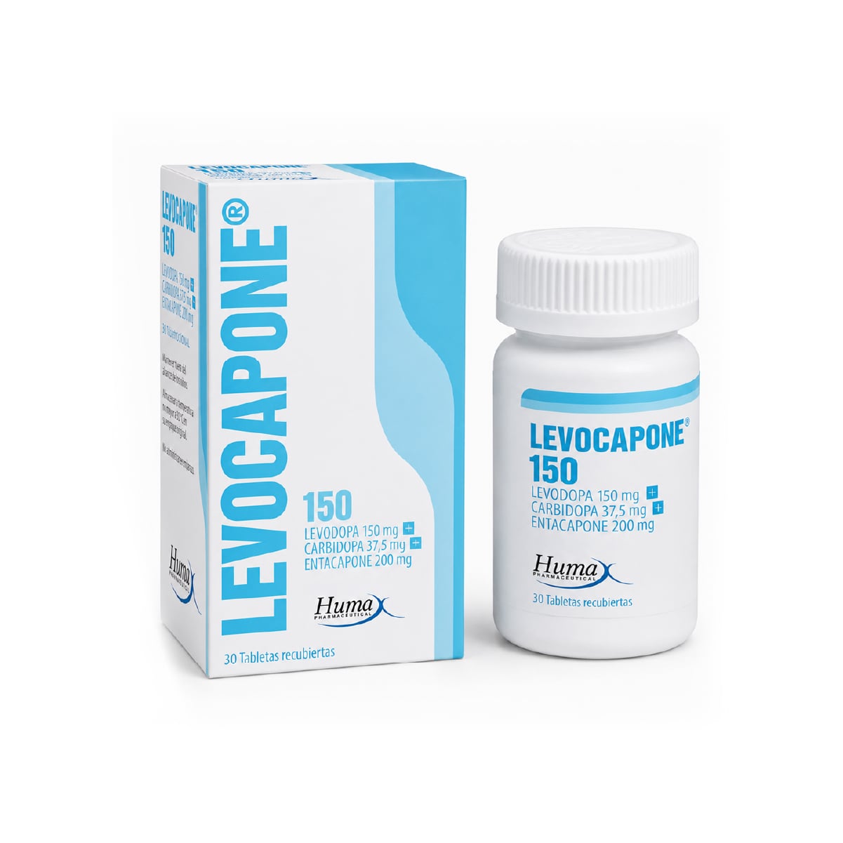 LEVOCAPONE (LEVODOPA+CARBIDOPA+ENTACAPONE) 150+37,5+200 MG FCO X 30 TAB