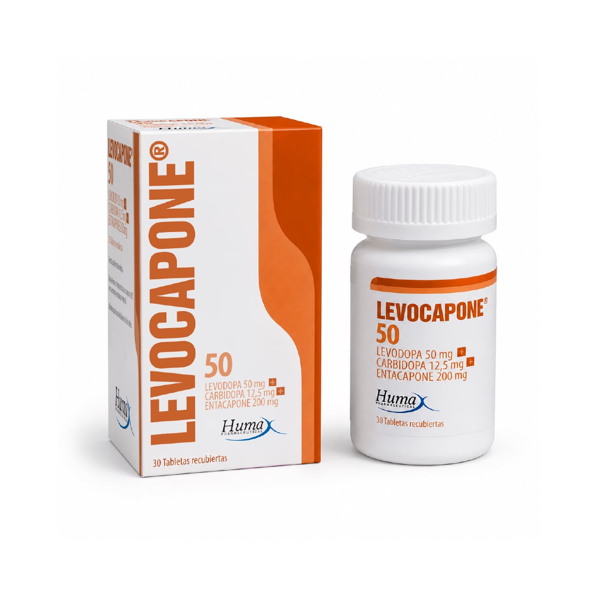 LEVOCAPONE (LEVODOPA+CARBIDOPA+ENTACAPONE) 50+12,5+200 MG FCO X 30 TAB