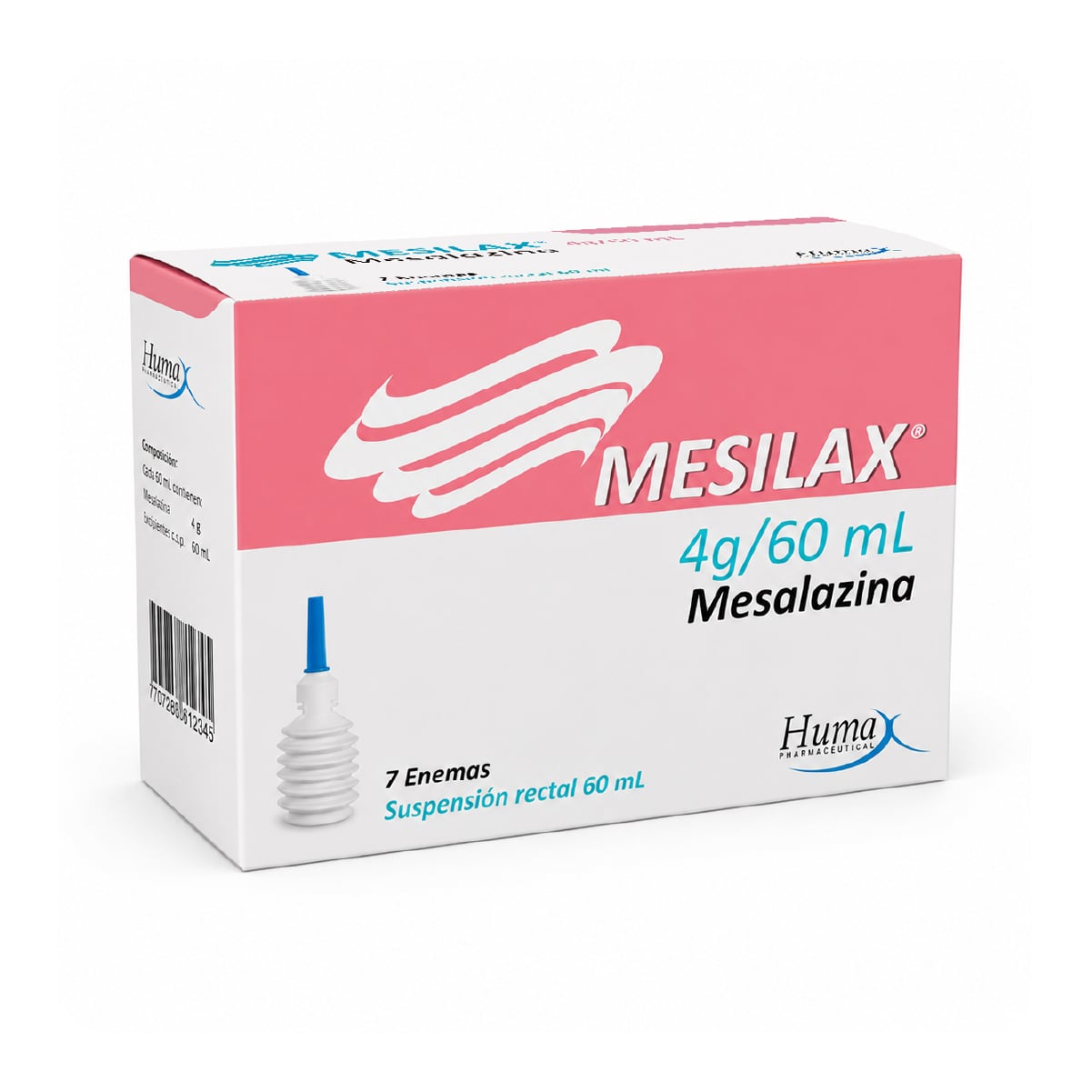 MESILAX (MESALAZINA) 4G/60ML CAJA X 7 ENEMAS