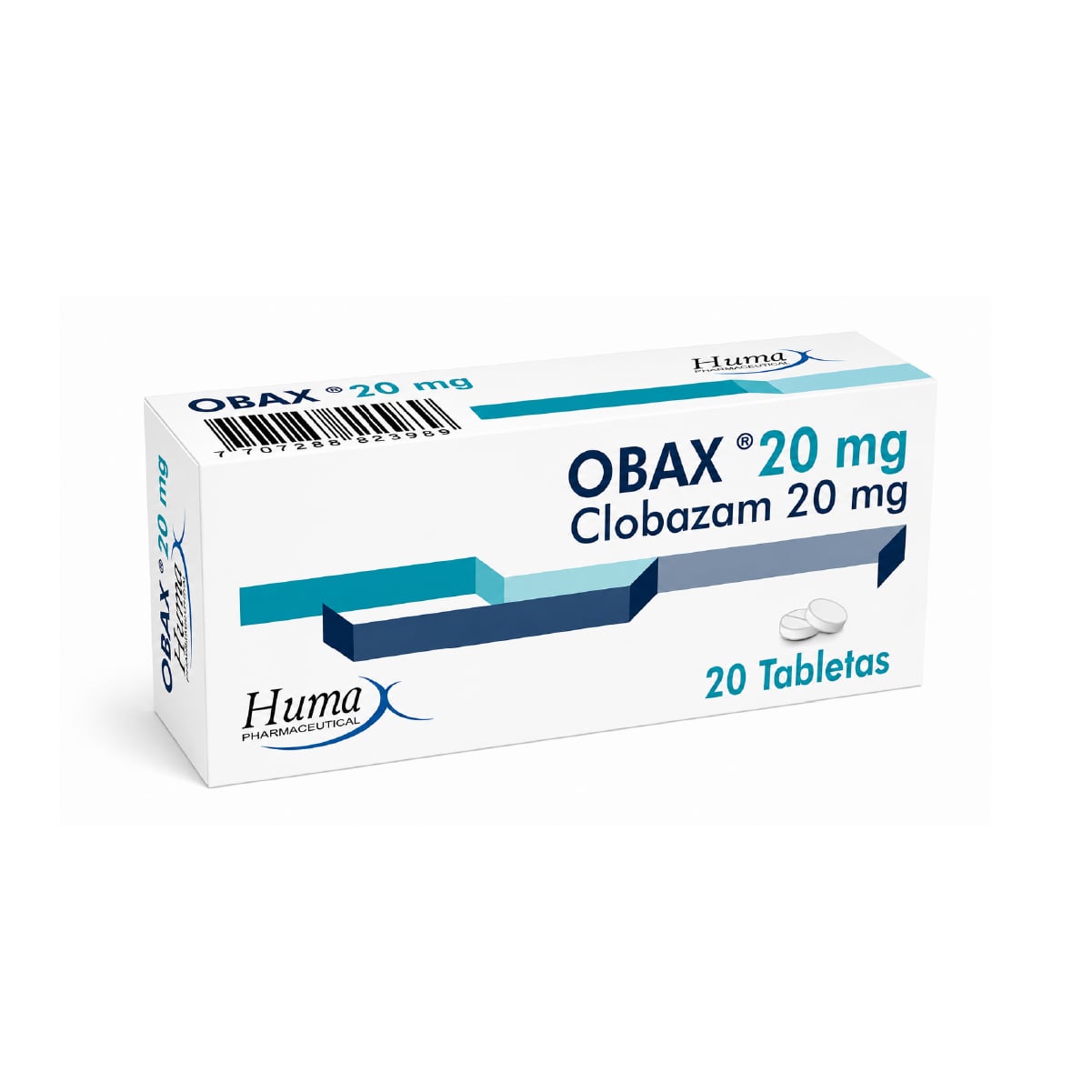 OBAX (CLOBAZAM) 20 MG CAJA X 20 TAB