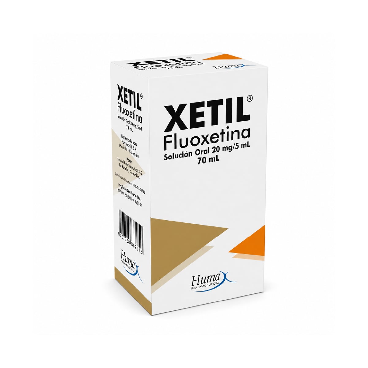XETIL (FLUOXETINA CLORHIDRATO) 20MG/5ML SLN ORAL CAJA X 1 FCO X 70ML